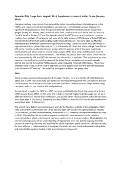 Extended Tide Gauge Data. Hogarth 2014, Supplementary note 4