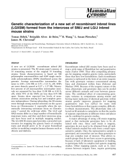 Genetic characterization of a new set of recombinant inbred lines