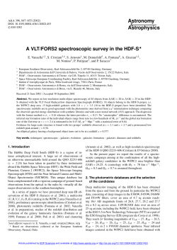 A VLT/FORS2 spectroscopic survey in the HDF-S
