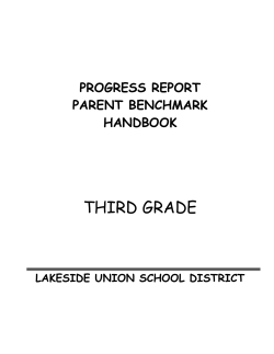 Third grade benchmarks - Lakeside Union School District
