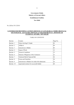 Government of India Ministry of External Affairs Establishment