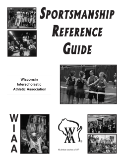 Sportsmanship Guide - Wisconsin Interscholastic Athletic Association