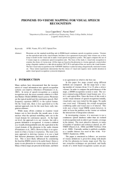 phoneme-to-viseme mapping for visual speech