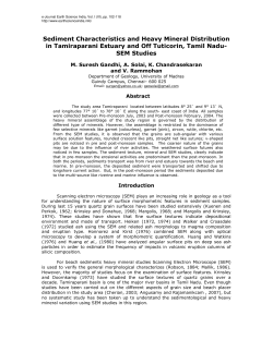 Sediment Characteristics and Heavy Mineral Distribution in