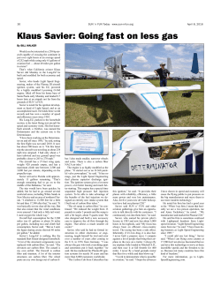 Klaus Savier: Going fast on less gas