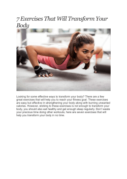 7 Exercises That Will Transform Your Body