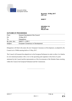 Full text of the new European consensus on development