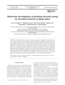 Molecular investigation of protistan diversity along an elevation