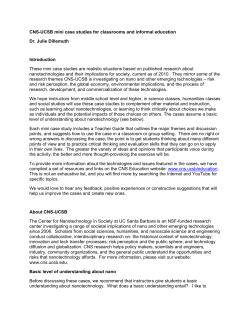 CNS-UCSB mini case studies for classrooms and informal education