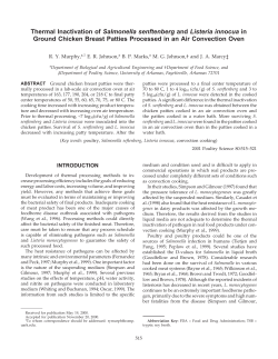 Thermal Inactivation of Salmonella senftenberg