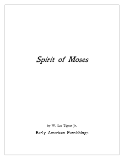 Spirit of Moses - Early American Furnishings