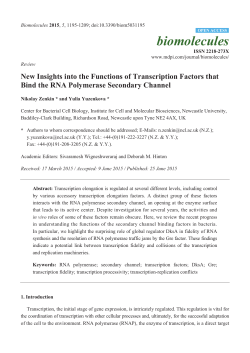 New Insights into the Functions of Transcription Factors that Bind the