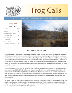 Frog Calls - Crosstimbers Connection