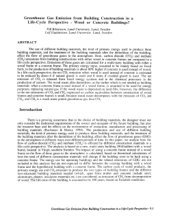 Greenhouse Gas Emission from Building Construction in a