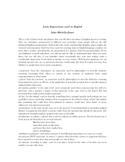 Latin Expressions used in English