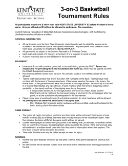 3-on-3 Basketball Tournament Rules