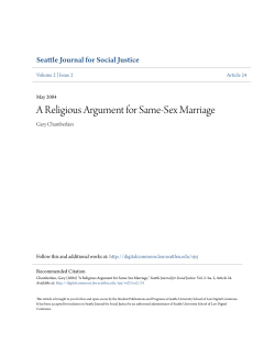 A Religious Argument for Same