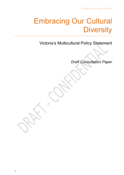 Embracing Our Cultural Diversity - Victorian Multicultural Commission