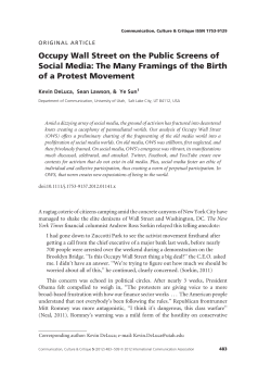Occupy Wall Street on the Public Screens of Social Media: The