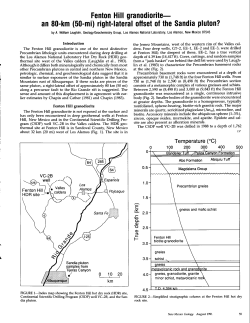 Fenton Hill granodiorite- an 80-km (50-mi) right