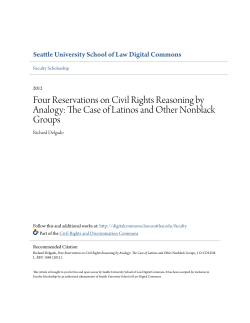 Four Reservations on Civil Rights Reasoning by Analogy: The Case