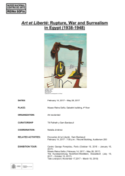 Art et Libert&eacute;: Rupture, War and Surrealism in Egypt (1938