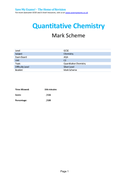 Quantitative Chemistry