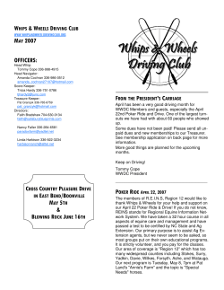 May 2007 - Whips and Wheels Driving Club