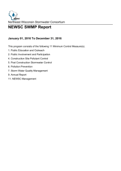 MS4 Annual Report NEWSC Appendix