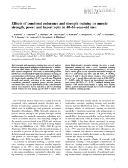 Effects of combined endurance and strength training on muscle