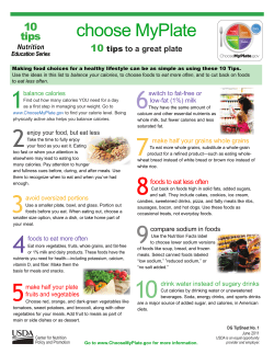 Choose MyPlate: 10 tips to a great plate