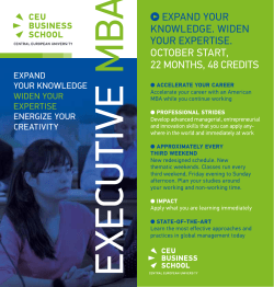 ba EXPAND Your KNowlEDgE. wIDEN Your EXPErtIsE. oCtoBEr