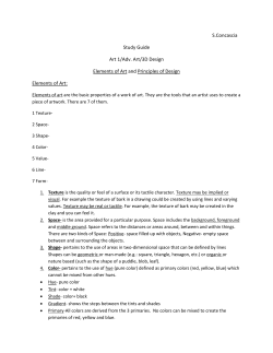 S.Concascia Study Guide Art 1/Adv. Art/3D Design Elements of Art
