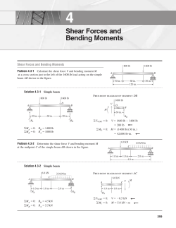 Shear Forces and Bending Moments