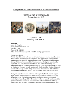 Enlightenment and Revolution in the Atlantic World
