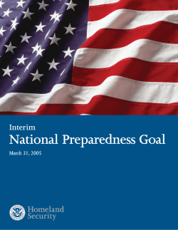Interim National Preparedness Goal
