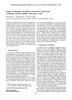 Large earthquake nucleation associated with stress exchange