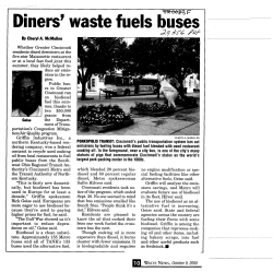 Diners` waste fuels buses
