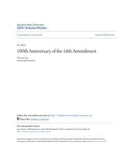100th Anniversary of the 16th Amendment
