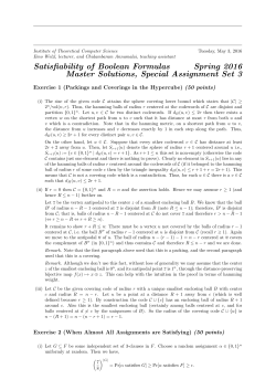 Solutions to Special Assignment 3.