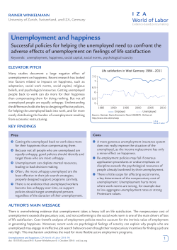 Unemployment and happiness
