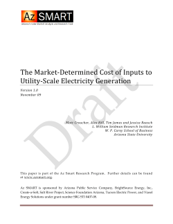The Market-Determined Cost of Inputs to Utility