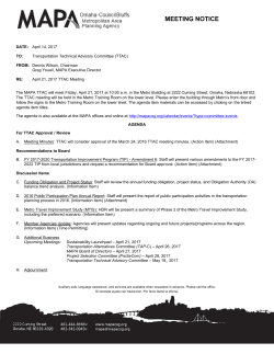 Meeting Materials - Metropolitan Area Planning Agency