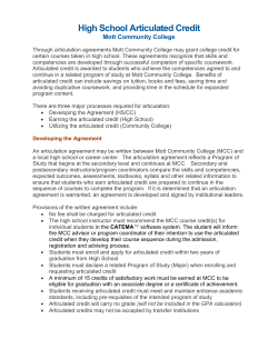 High School Articulated Credit