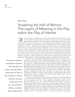 The Layers of Meaning in the Play within the Play of Hamlet