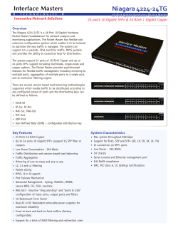 Niagara 4224-24TG Datasheet - Interface Masters Technologies