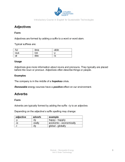 Unit 2 Order 4a Adjectives and adverbs explanation handout