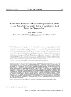Population dynamics and secondary production of the - ICM-CSIC