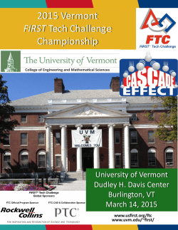 2015 Vermont FIRST Tech Challenge Championship