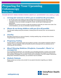 Colonoscopy Prep Instructions